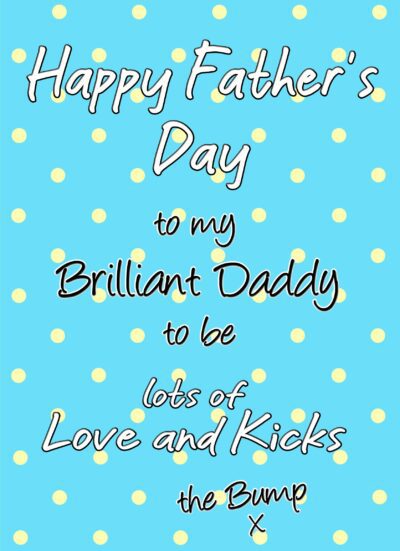 From The Bump Pregnancy Fathers Day Card (Daddy