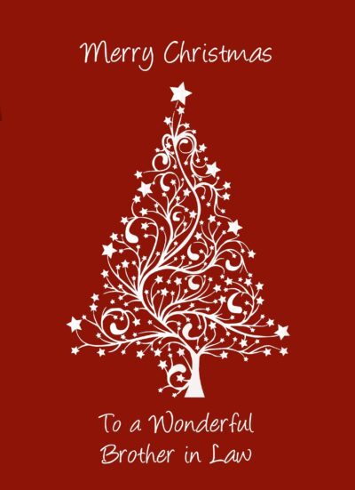 Christmas Card For Brother in Law (White Tree)
