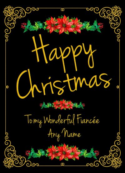 Personalised Christmas Card For Fiancee (Wonderful)