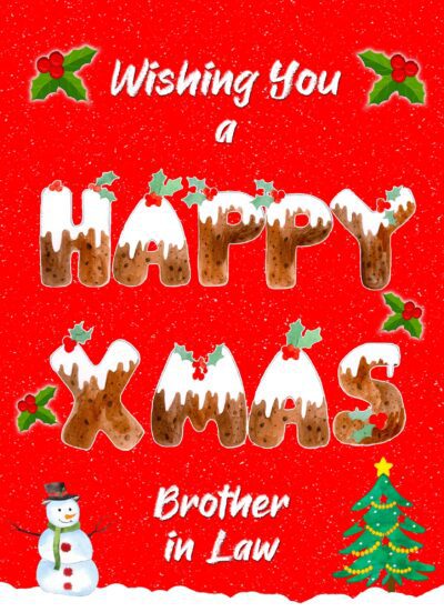 Happy Xmas Christmas Card For Brother in Law