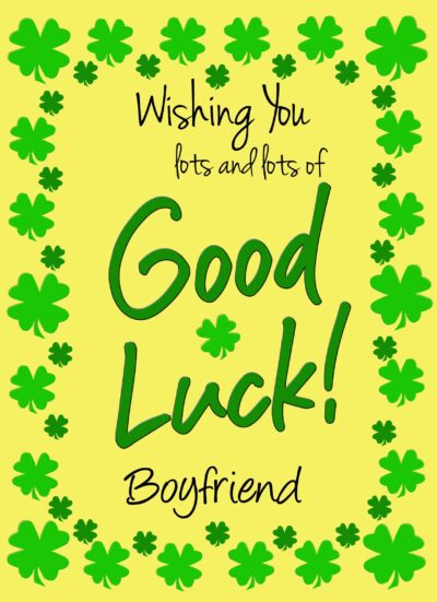 Good Luck Card for Boyfriend (Yellow)