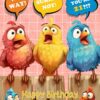 Fiance 21st Birthday Card (Funny Birds Surprised)