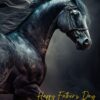Gothic Horse Fathers Day Card for Dad