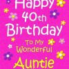 Auntie 40th Birthday Card (Pink)