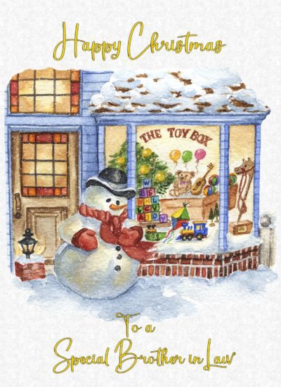 Christmas Card For Brother in Law (White Snowman)