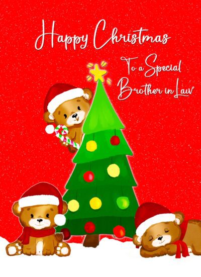 Christmas Card For Brother in Law (Red Christmas Tree)