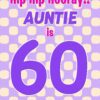 Auntie 60th Birthday Card (Purple Spots)