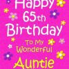 Auntie 65th Birthday Card (Pink)
