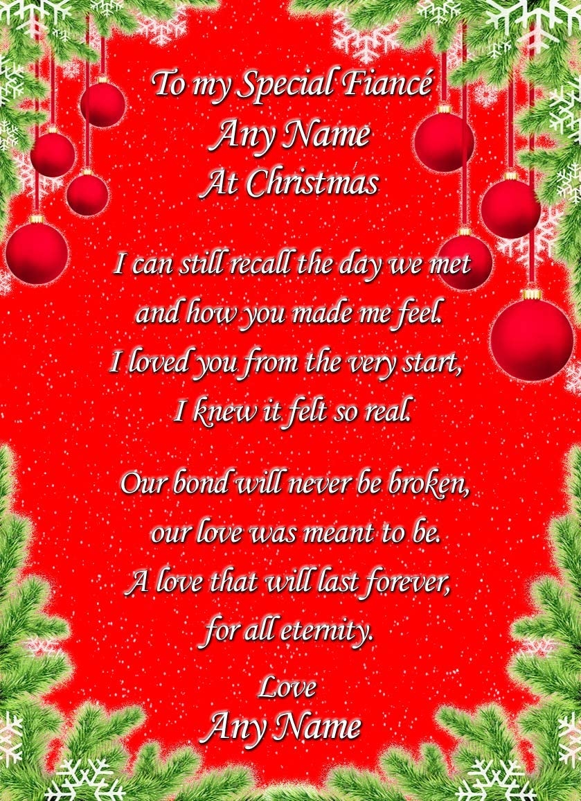Personalised Christmas Verse Poem Greeting Card (Special Fiance) - 812eeku9zml. ac sl1156 3 Personalised Christmas Verse Poem Greeting Card (Special Fiance)