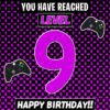 9th Level Gamer Birthday Card (Granddaughter)