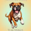 Boxer Dog Birthday Card For Granddaughter