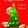Christmas Card For Girlfriend (Red Christmas Tree)