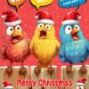 Christmas Card For Granddaughter (Funny Birds