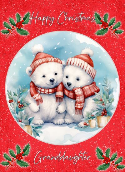 Christmas Card For Granddaughter (Globe