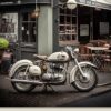 Classic Vintage Motorbike Fathers Day Card for Grandad