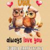 Funny Pun Romantic Anniversary Card for Girlfriend (Owl Always Love You)