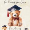 Graduation Passing Exams Congratulations Card For Granddaughter (Design 3)
