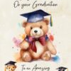 Graduation Passing Exams Congratulations Card For Granddaughter (Design 4)