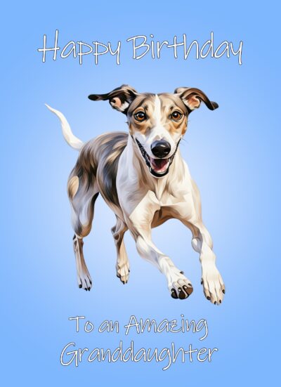 Greyhound Dog Birthday Card For Granddaughter