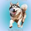 Husky Dog Birthday Card For Granddaughter
