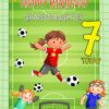 Kids 7th Birthday Football Card for Granddaughter