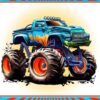 Monster Truck Fathers Day Card for Grandad