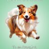 Shetland Sheepdog Dog Birthday Card For Granddaughter