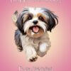 Shih Tzu Dog Birthday Card For Granddaughter
