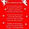 Valentines Day 'Special Girlfriend' Verse Poem Greeting Card
