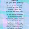 Personalised Romantic Birthday Verse Poem Card (Special Fiancee
