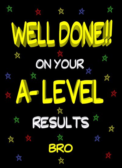 Congratulations A Levels Passing Exams Card For Bro (Design 2)