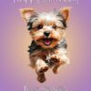 Yorkshire Terrier Dog Birthday Card For Brother in Law