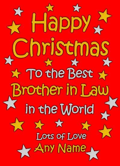 Personalised Brother in Law Christmas Card (Red)