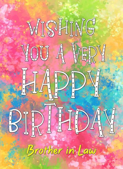 Birthday Card For Brother in Law (Wishing