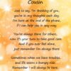Thinking of You 'Cousin' Poem Verse Greeting Card
