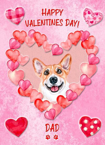 Corgi Dog Valentines Day Card (Happy Valentines