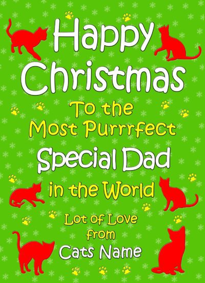 Personalised From The Cat Christmas Card (Special Dad