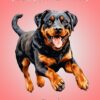 Rottweiler Dog Fathers Day Card For Dad