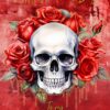Valentines Day Card for Fiancee (Fantasy Skull)
