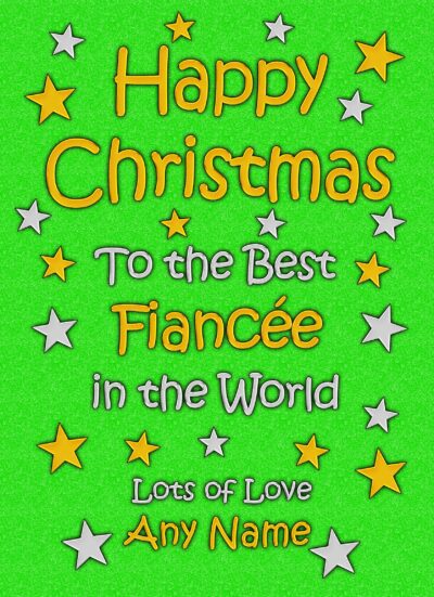 Personalised Fiancee Christmas Card (Green)