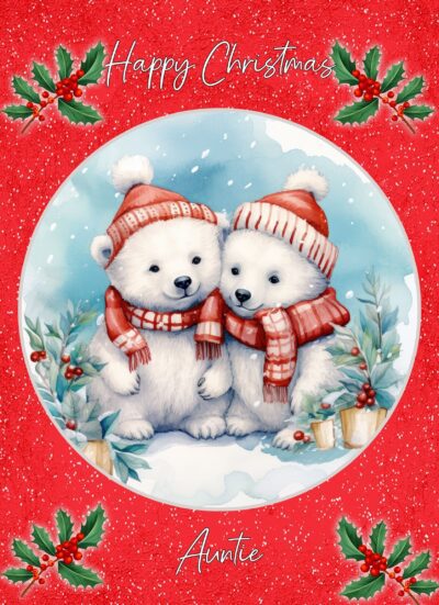 Christmas Card For Auntie (Globe