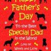 Personalised From The Dog Fathers Day Card (Red
