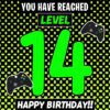 14th Level Gamer Birthday Card (Grandson)