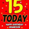15 Today Birthday Card (Grandson)