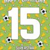 15th Birthday Football Card for Grandson
