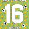 16th Birthday Football Card for Grandson