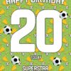 20th Birthday Football Card for Great Grandson