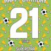21st Birthday Football Card for Grandson
