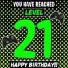 21st Level Gamer Birthday Card (Grandson)