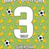 3rd Birthday Football Card for Grandson